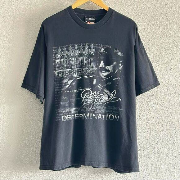 Winston Cup Dale Earnhardt Facts Graphic T-Shirt Black Chase Auth Men's Size XL - Picture 1 of 6